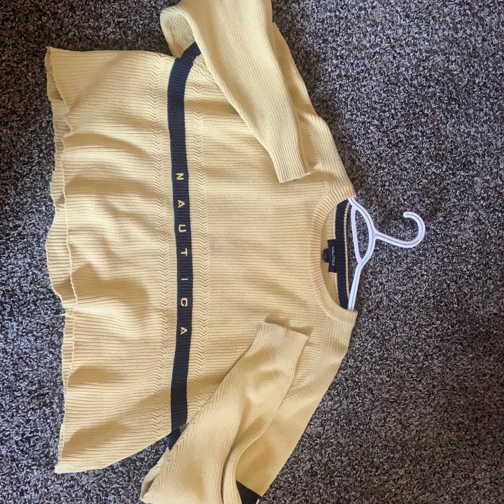 Crop long sleeve sweater
